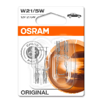 OSRAM Gabaritu halogēnās spuldzes W21/5W ORIGINAL, 21/5W, 12V, 440/35Lm, W3x16q, 4062172396387 / 21-2976