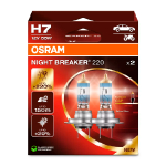 OSRAM галогеновые лампочки H7 (2шт.) / NIGHT BREAKER 220 / 55W / 1500Lm / 4062172399579 / 22-262 :: H7