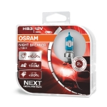 OSRAM HB3 12v / NIGHT BREAKER LASER x2gab./ Spilgtums +150% / Stara garums +150m halogēna spuldze 4062172114394