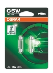 OSRAM Gabaritu halogēnās spuldzes C5W 5W ULTRA LIFE (x2) 4008321415240