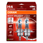 OSRAM H4 Halogen bulbs (2х) NIGHT BREAKER LASER / 60/55W / 3900K / 1650/1000 Lm / 4062172387477 / 21-2505 :: OSRAM NIGHT BREAKER LASER