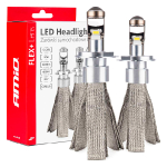 LED light bulb set H4/H19 / 40W / 12-24V / 6000K - cold white / 2600lm / FLEX + Lens / 5903293036587 / 25-589 :: LED spuldžu komplekti