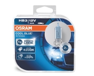 OSRAM HB3 halogēna spuldzes (2gab.) COOL BLUE INTENSE / 60W / 1700Lm / Spilgtums +20% / Krāsas temperatūra 4200K / 4008321660282 / 21-279