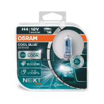 OSRAM H4 halogēna spuldžu komplekts (2 gab.) COOL BLUE INTENSE (NEXT GEN) / 60/55W / 1650/1000 Lm / 12V / Spilgtums 100% / Krāsas temperatūra līdz 5000K / HCB / 4062172149297 / 21-124 :: H4