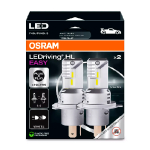 LED gaismas spuldžu komplekts HL EASY H4/H19 / LEDriving HL EASY / 16.5W / 12V / 1400/1100Lm / 6500K - auksti balts / 4062172398077 / 21-0701 :: OSRAM LED komplekti