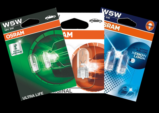 OSRAM галогеновые W3W / W5W